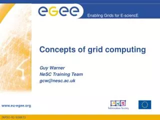 Concepts of grid computing