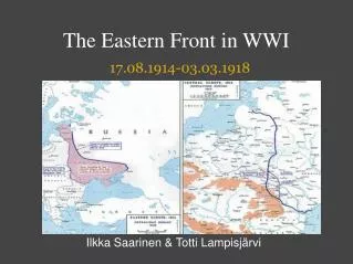 The Eastern Front in WWI