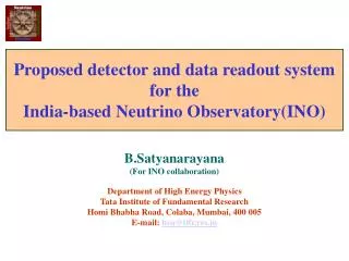 Proposed detector and data readout system for the India-based Neutrino Observatory(INO)