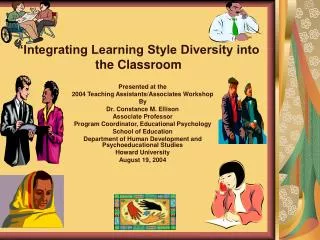 “Integrating Learning Style Diversity into the Classroom