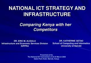 NATIONAL ICT STRATEGY AND INFRASTRUCTURE