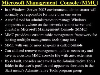 Microsoft Management Console MMC