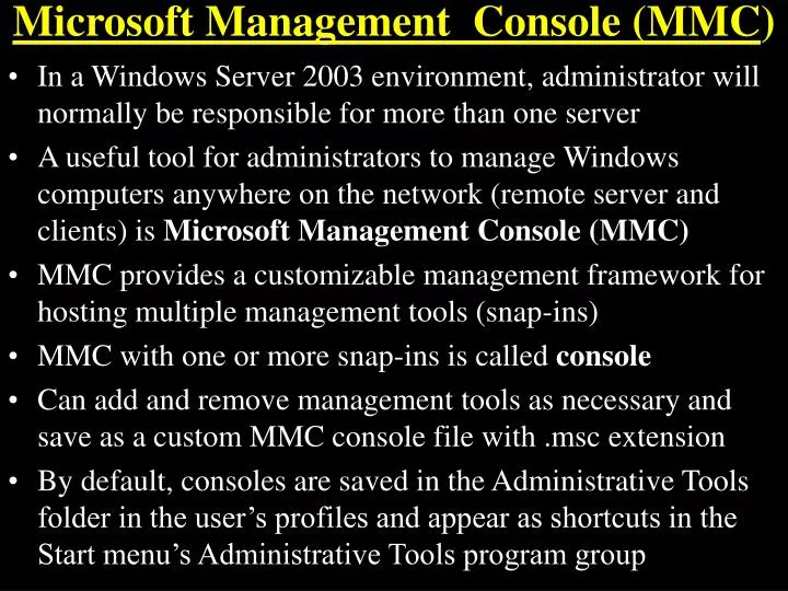 microsoft management console mmc