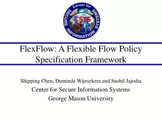 FlexFlow: A Flexible Flow Policy Specification Framework