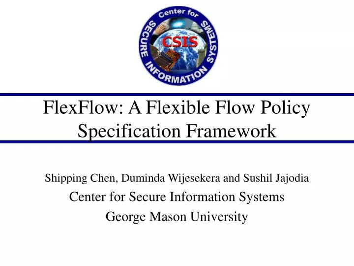 flexflow a flexible flow policy specification framework