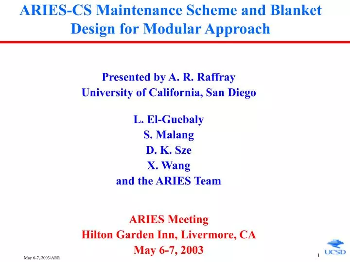 aries cs maintenance scheme and blanket design for modular approach