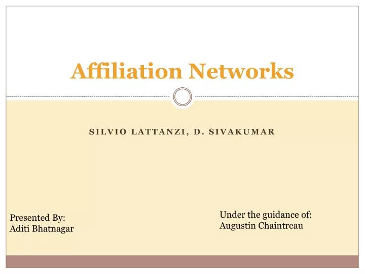 affiliation networks
