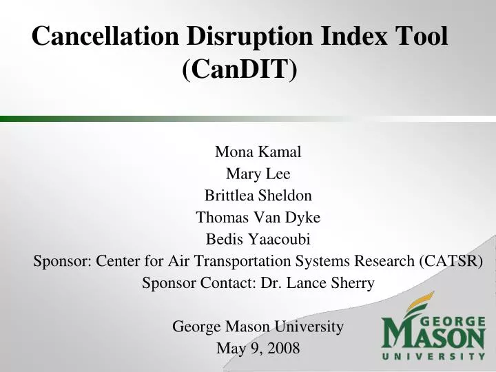 cancellation disruption index tool candit