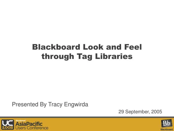 blackboard look and feel through tag libraries