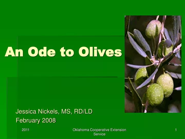 an ode to olives