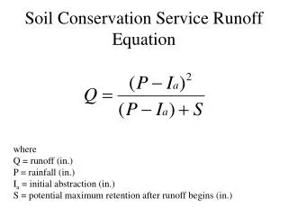 Soil Conservation Service Runoff Equation