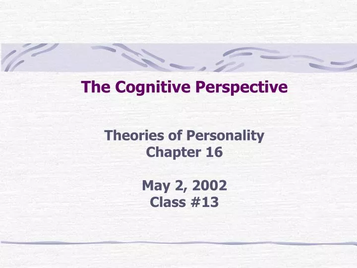 the cognitive perspective