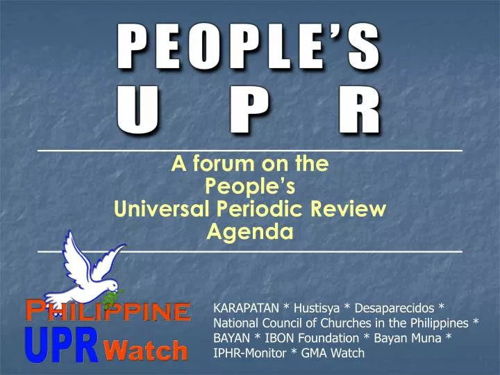 a forum on the people s universal periodic review agenda