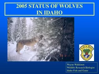 2005 STATUS OF WOLVES IN IDAHO
