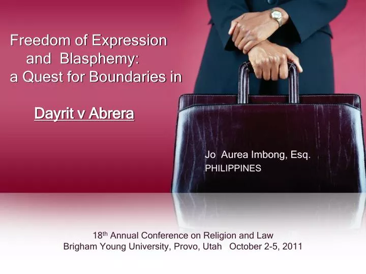 freedom of expression and blasphemy a quest for boundaries in dayrit v abrera