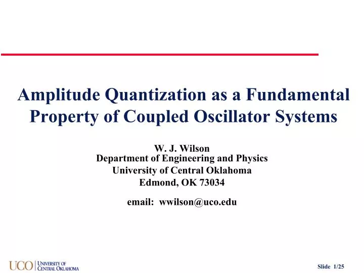 amplitude quantization as a fundamental property of coupled oscillator systems