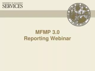 MFMP 3.0 Reporting Webinar