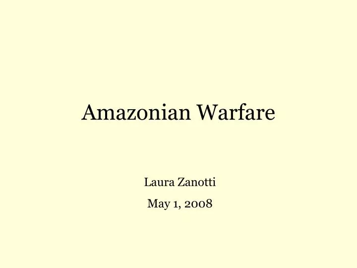 amazonian warfare
