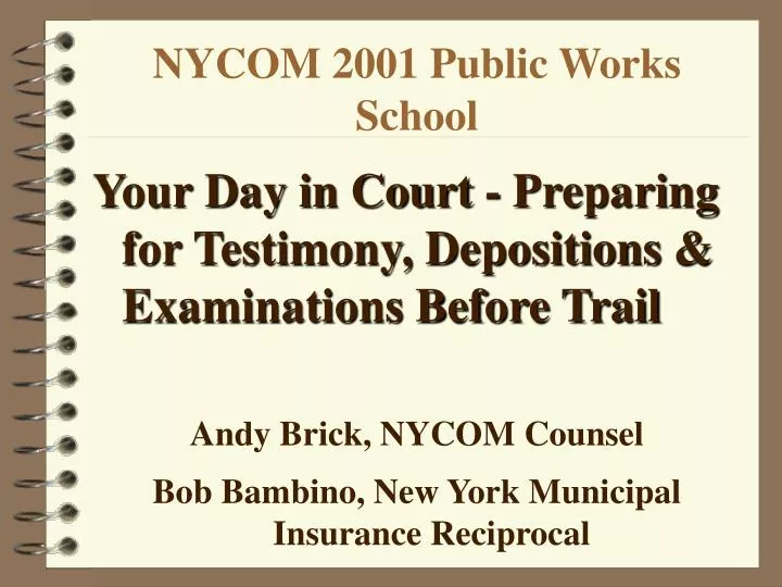 nycom 2001 public works school