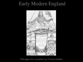 Early Modern England