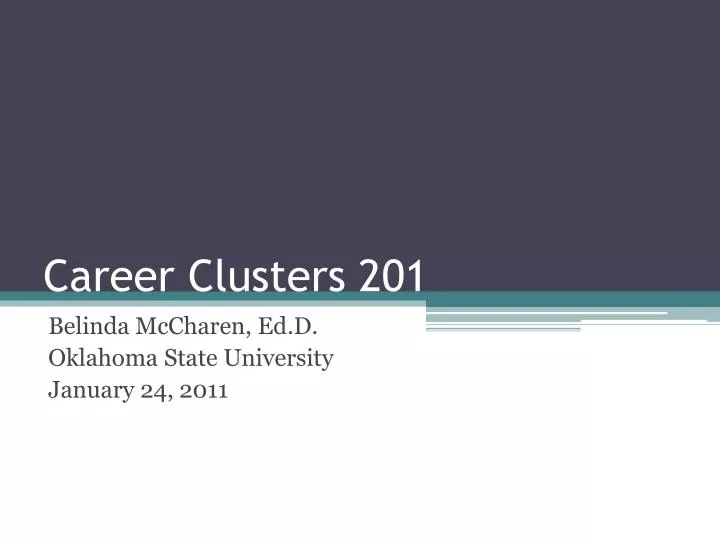 career clusters 201