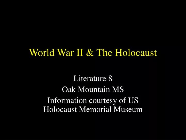world war ii the holocaust