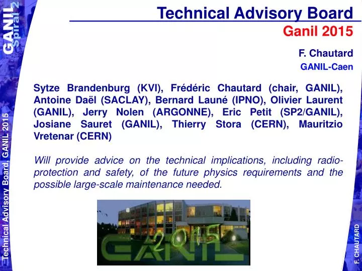 technical advisory board ganil 2015