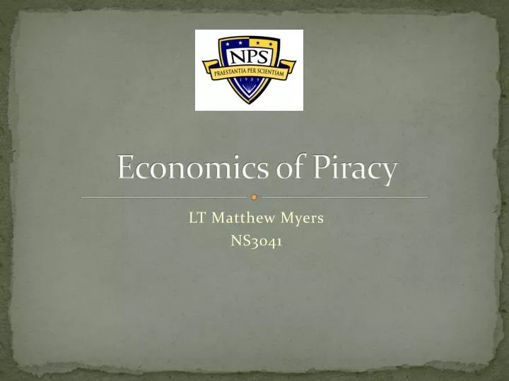 economics of piracy