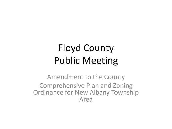 floyd county public meeting