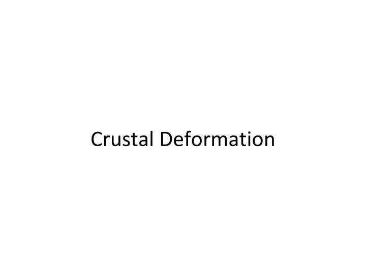 crustal deformation