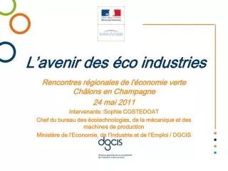 l avenir des co industries
