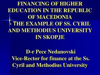Transition at the universities in the Republic of Macedonia