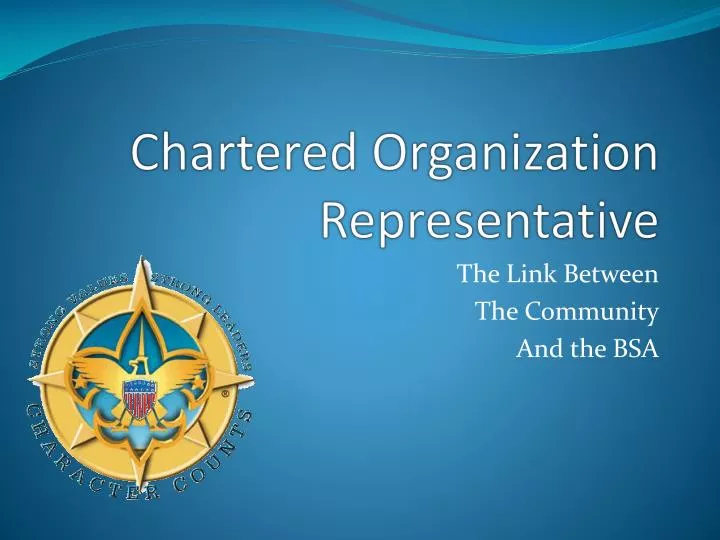 chartered organization representative