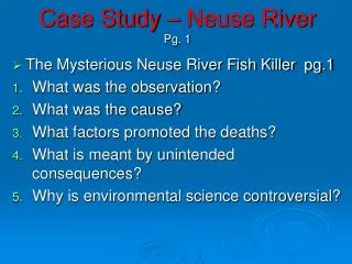 Case Study – Neuse River Pg. 1