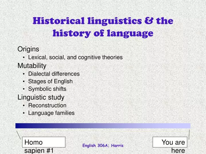historical linguistics the history of language