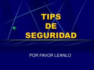 tips de seguridad