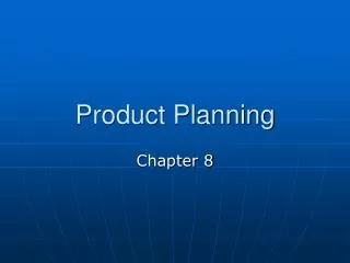 Product Planning