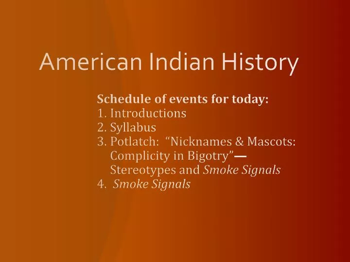 american indian history