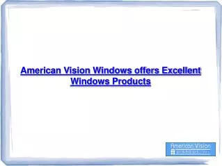 American Vision Windows Inc.