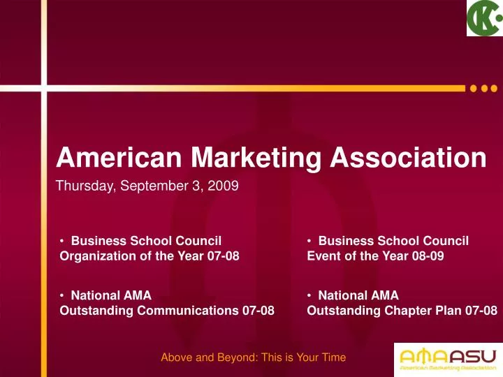 american marketing association thursday september 3 2009
