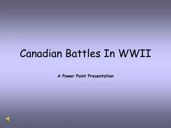 canadian battles in wwii