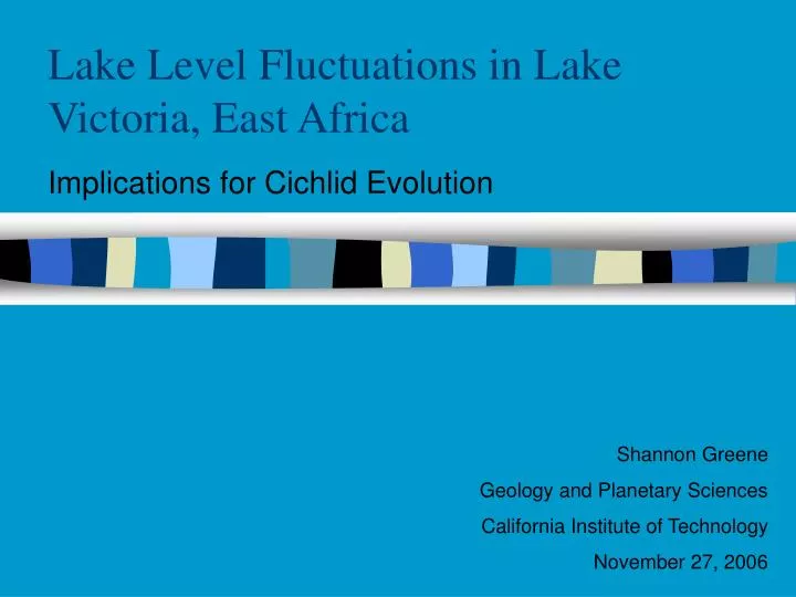 lake level fluctuations in lake victoria east africa