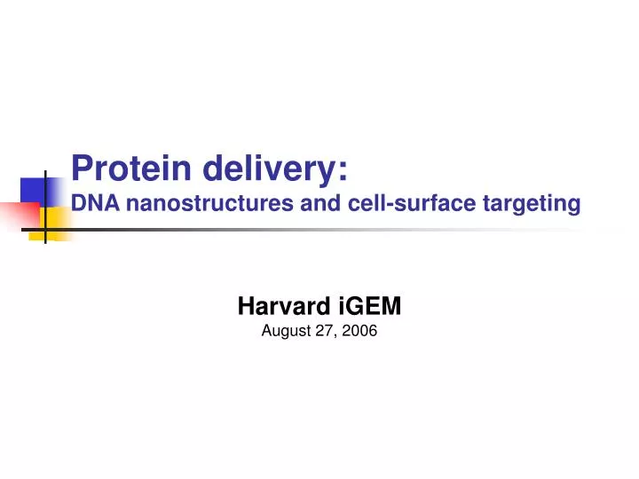 protein delivery dna nanostructures and cell surface targeting