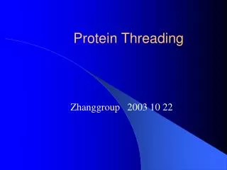 Protein Threading