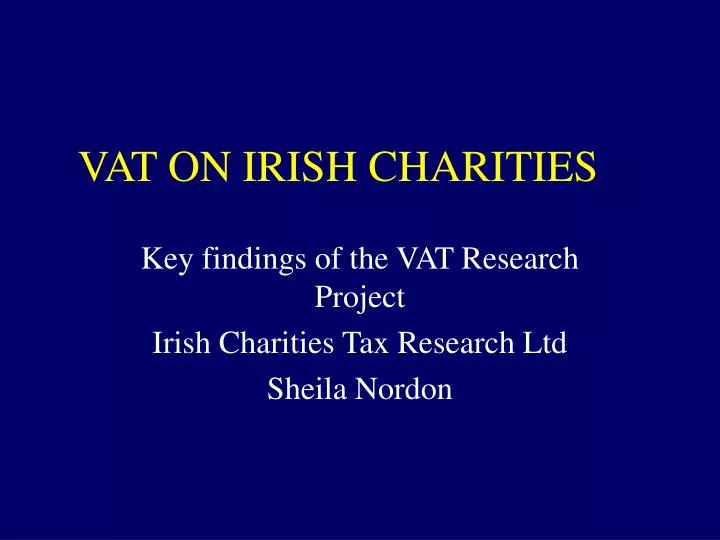 vat on irish charities