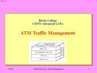 Rivier College CS575: Advanced LANs ATM Traffic Management