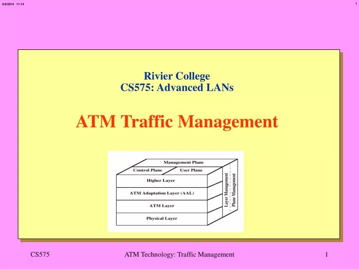rivier college cs575 advanced lans atm traffic management