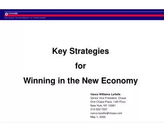 Key Strategies for Winning in the New Economy