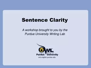 Sentence Clarity