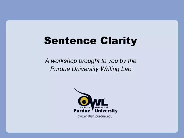 sentence clarity